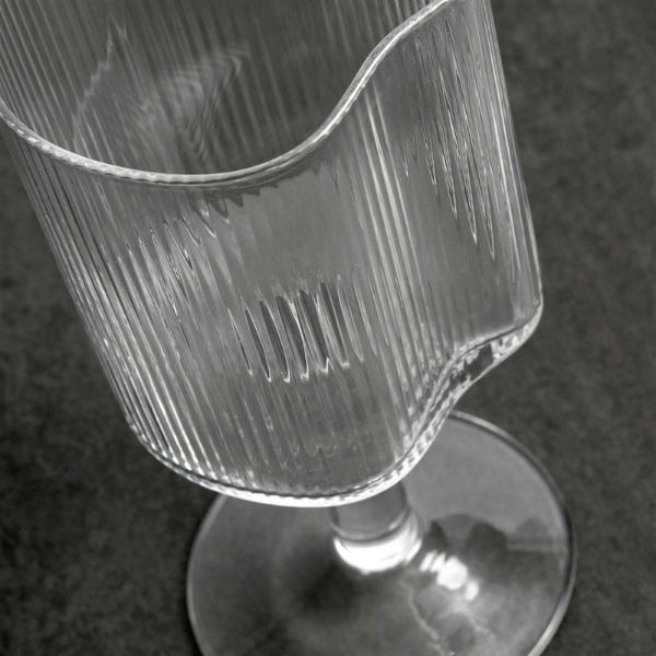 Reeded Red Wine Glass